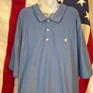 Mens 4XL Blue Izod Stretch SS Polo